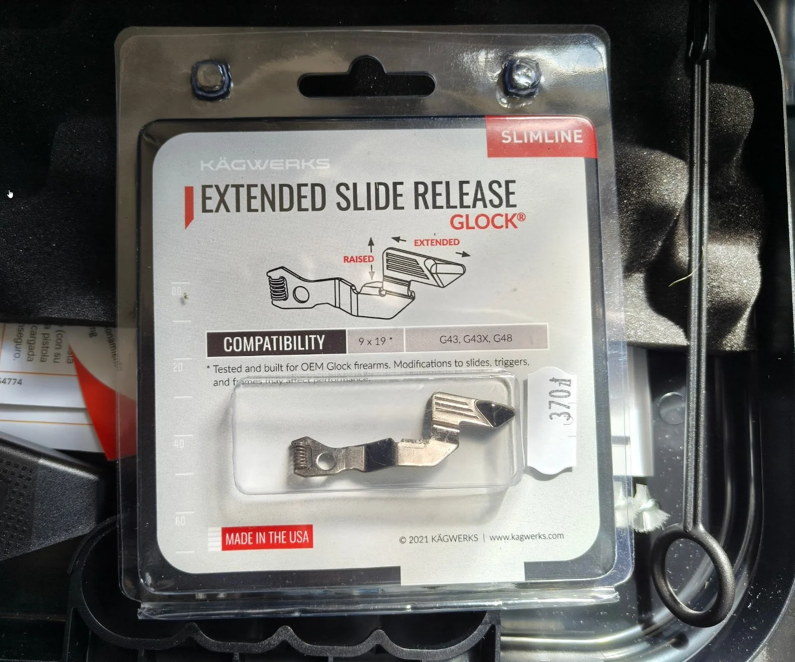 KAGWERKS do Glock 43x / 48 Extended Raised Slide Relase