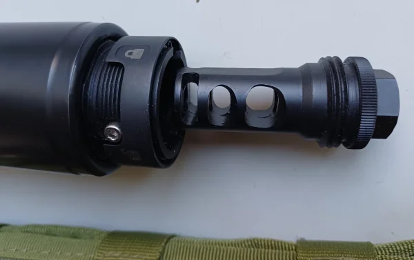 NOWA CENA! Moderator/ tłumik - kal. 308W/ 7,62mm CQB-10 Titanium QD /Kompensator. NOWY! - zdjęcie 6
