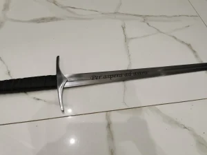 Kuty miecz półtoraręczny, stal 50HF/52HRC, ze skórzaną pochwą