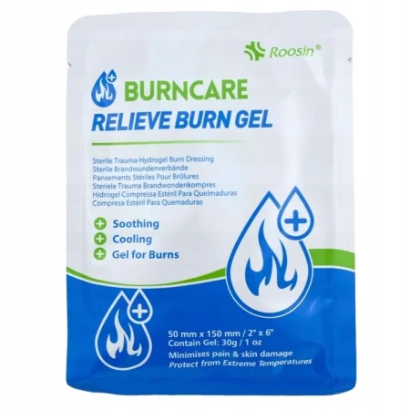Opatrunek hydrożelowy na oparzenia 5x15cm BurnCare, Roosin