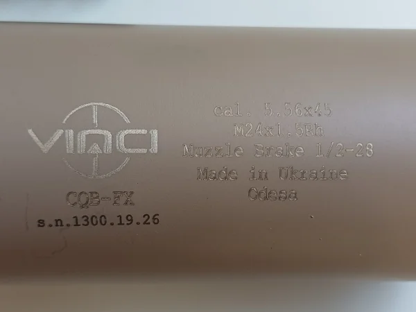 Moderator/ tłumik FLOW - kal. 223 Rem/ 5,56mm CQB-FX Titanium QD /Kompensator. FDE NOWY! - zdjęcie 6