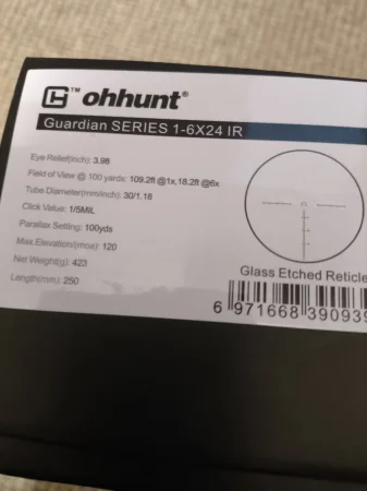 Luneta ohunt 1-6x24