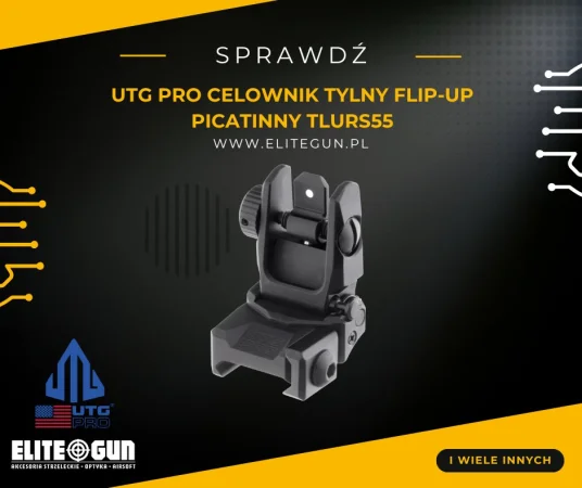 UTG PRO Celownik tylny flip-up Picatinny TLURS55