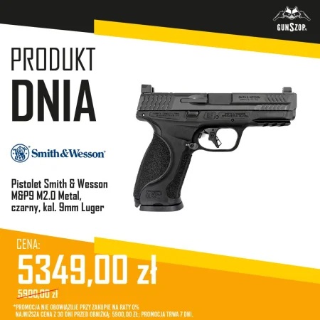 Pistolet Smith & Wesson M&P9 M2.0 Metal, czarny, kal. 9mm Luger