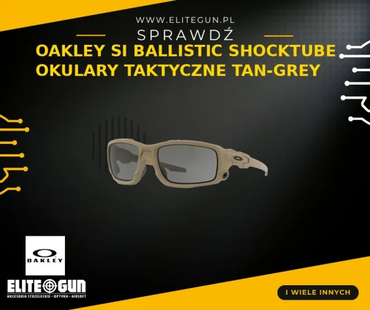 Oakley SI Ballistic Shocktube Tan-Grey - okulary taktyczne balistyczne 997,35 zł