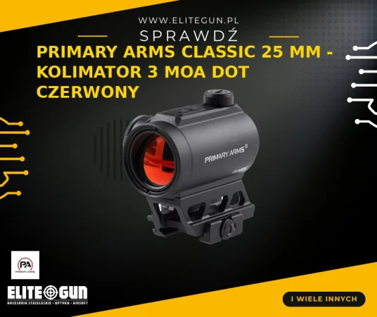 Primary Arms Classic 25 mm - Kolimator 3 MOA czerwony 751 zł IP67 QD