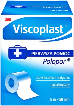 Viscoplast Polopor przylepiec włókninowy 5 m x 50 mm 1 sztuka