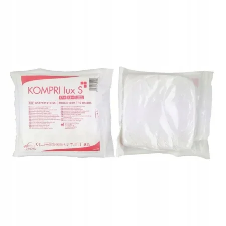 Kompres gaz jał 17N12W 10x10cm a'10szt KOMPRI LUX S Zarys