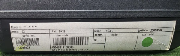 BERETTA 92 FS INOX 9 PARABELLUM - zdjęcie 10