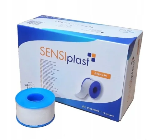 Zarys przylepiec mocujący z tkaniny Sensiplast 2,5cmx5m 1 sztuka