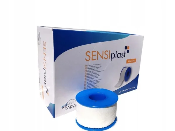 Zarys przylepiec mocujący z tkaniny Sensiplast 2,5cmx5m 1 sztuka - zdjęcie 3