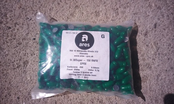 Pociski ARES 9x19 .356 151gr 9,7g 0,34zł szt