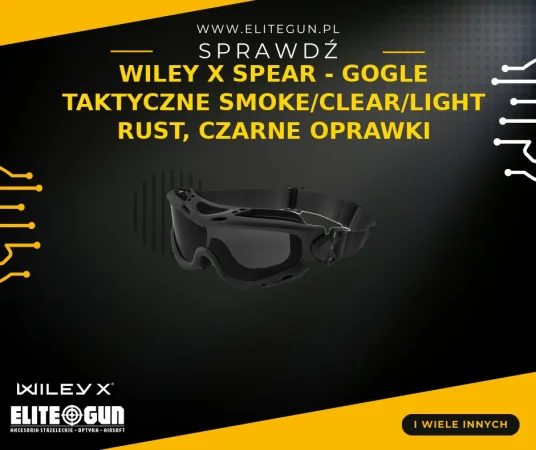 Wiley X Spear SP293B - Gogle Taktyczne 3 Wizjery Smoke/Clear/Light Rust 450 zł