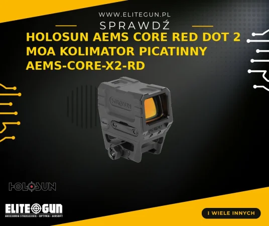 Holosun AEMS Core Red Dot 2 MOA - zamknięty kolimator Picatinny 1899 zł