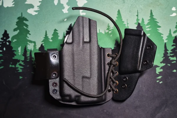 Kabura AIWB DoubleTap typu Sidecar do CZ P-10S z latarką Olight PL-Mini 2 Valkyrie, leworęczna
