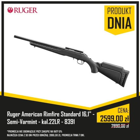 Ruger American Rimfire Standard 16,1" - Semi-Varmint - kal.22LR - 8391