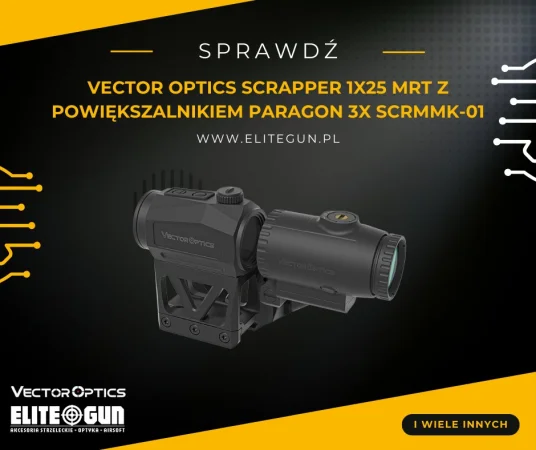 Vector Optics Scrapper 1x25 MRT z powiększalnikiem Paragon 3x