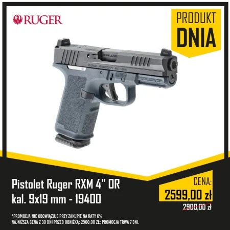 Pistolet Ruger RXM 4" OR kal. 9x19 mm - 19400