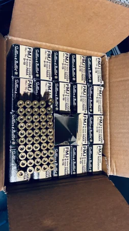 1000 sztuk łusek 9x19 S&B