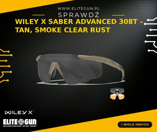Wiley X Saber Advanced 308T Tan - Okulary Balistyczne, 3 Szyby, 297 zł