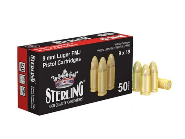 Amunicja 9x19 Sterling 8g - 124 gr FMJ