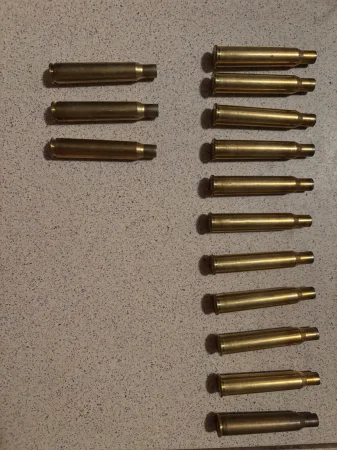 Łuski 7x65R i 7x64 14 sztuk