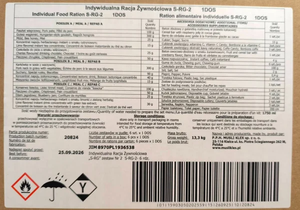 Racje żywnościowe całodzienne