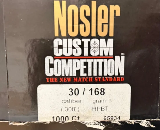 Pociski .30 do 308WIN Nosler HPBT Custom Competition 155 i 168gr