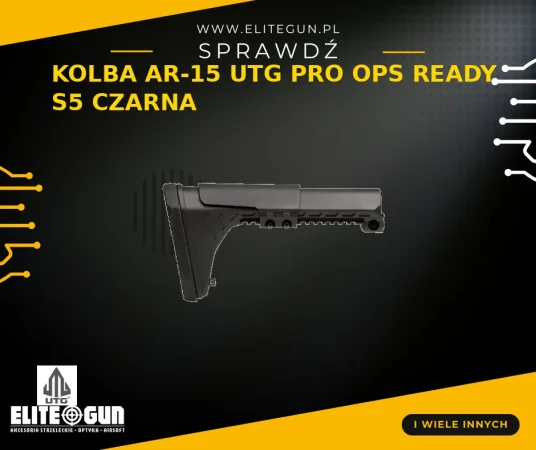 Kolba AR-15 UTG Pro Ops Ready S5 czarna - stała, wzmacniany polimer, 142 zł