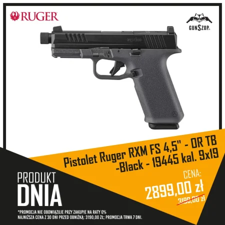 Pistolet Ruger RXM FS 4,5" - OR TB -Black - 19445 kal. 9x19
