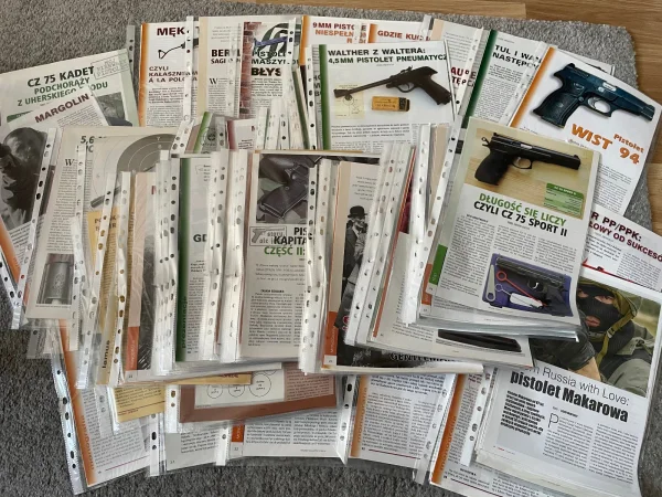 Kolekcja monografii broni palnej z czasopism strzeleckich
