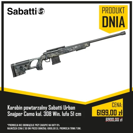 Karabin powtarzalny Sabatti Urban Snajper Camo kal. 308 Win. lufa 51 cm
