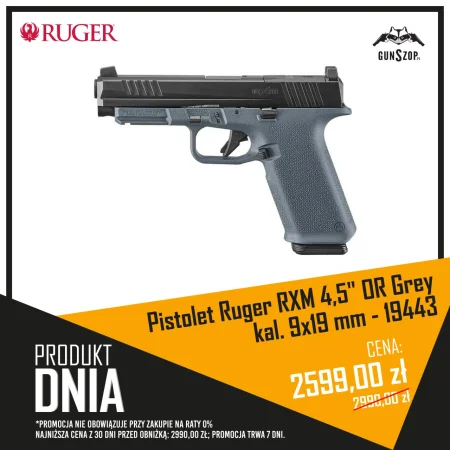 Pistolet Ruger RXM 4,5" OR Grey kal. 9x19 mm - 19443